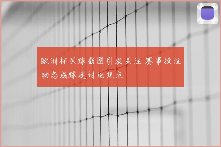 欧洲杯买球截图引发关注 赛事投注动态成球迷讨论焦点